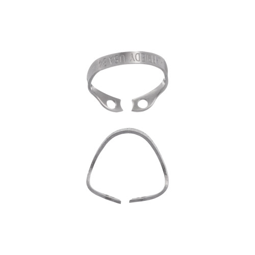 Rubber Dam Clamp, #B4, Satin Steel