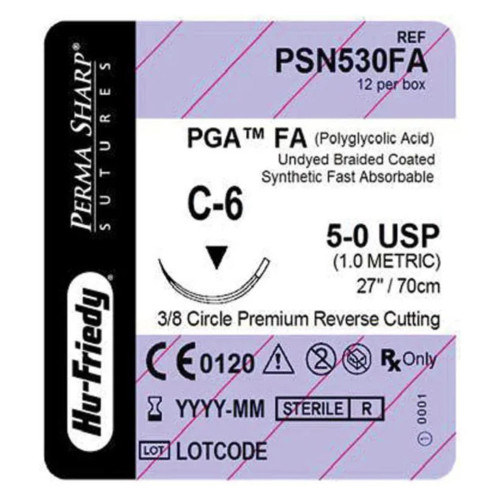 5-0 PGAFA, Undyed 27 C-6 3/8 Premium Reverse Cut