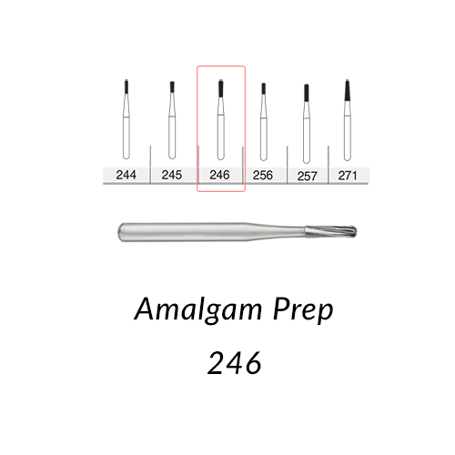 SS White Carbide Burs. FG-246 Amalgam Prep. 10 Pcs.