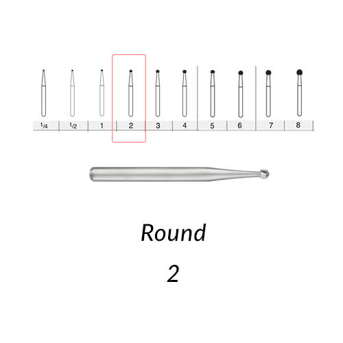 SS White Carbide Burs. FG-2 Short Shank Round.  Clinic Pack of 100  pcs/bag