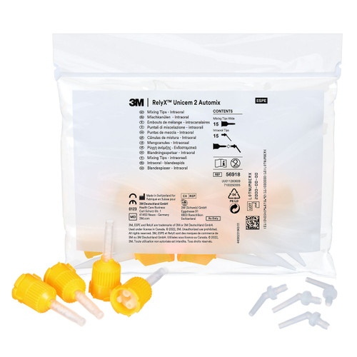 3M RelyX Unicem 2 Automix Mixing Tips Refill, Wide and Intra-oral, 56918, 15 Wide Tips, 15 Intra-Oral Tips