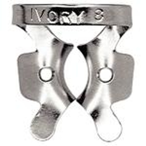 Rubber Dam Clamps (Ivory). Winged General purpose upper Molar, 8