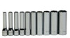 Williams Made In USA 3/16 - 9/16" Williams 1/4" Dr Deep Socket Set 6 Pt 10 Pcs - WSMD-10HRC 