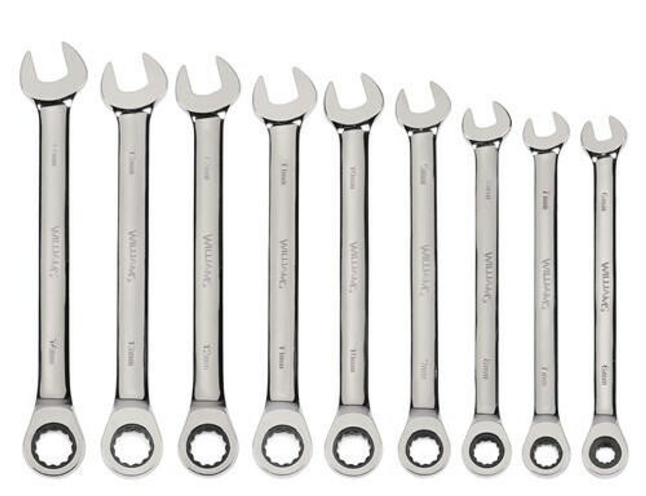 Williams 6 - 14 MM Williams Combination Ratcheting Wrench Set 9 Pcs - MWS-1123NRC 