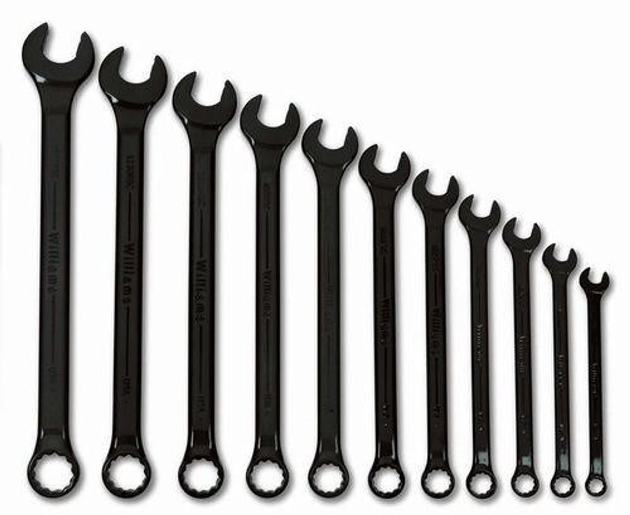 Williams 3/8 - 1" Williams Black Combination Wrench Set 11 Psc - WS-1171BSC 