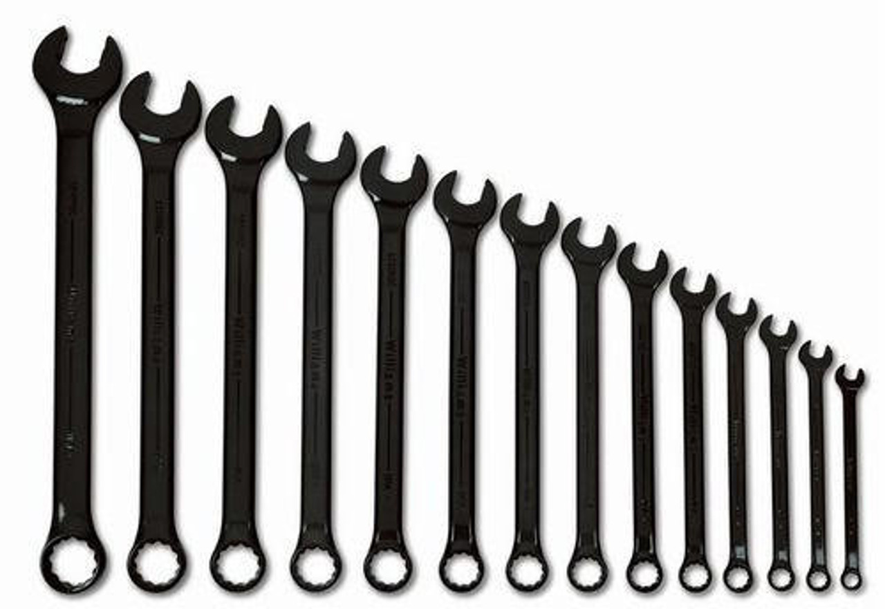 Williams 5/16 - 1-1/4" Williams Black Combination Wrench Set 15 Psc - WS-1172BSC 