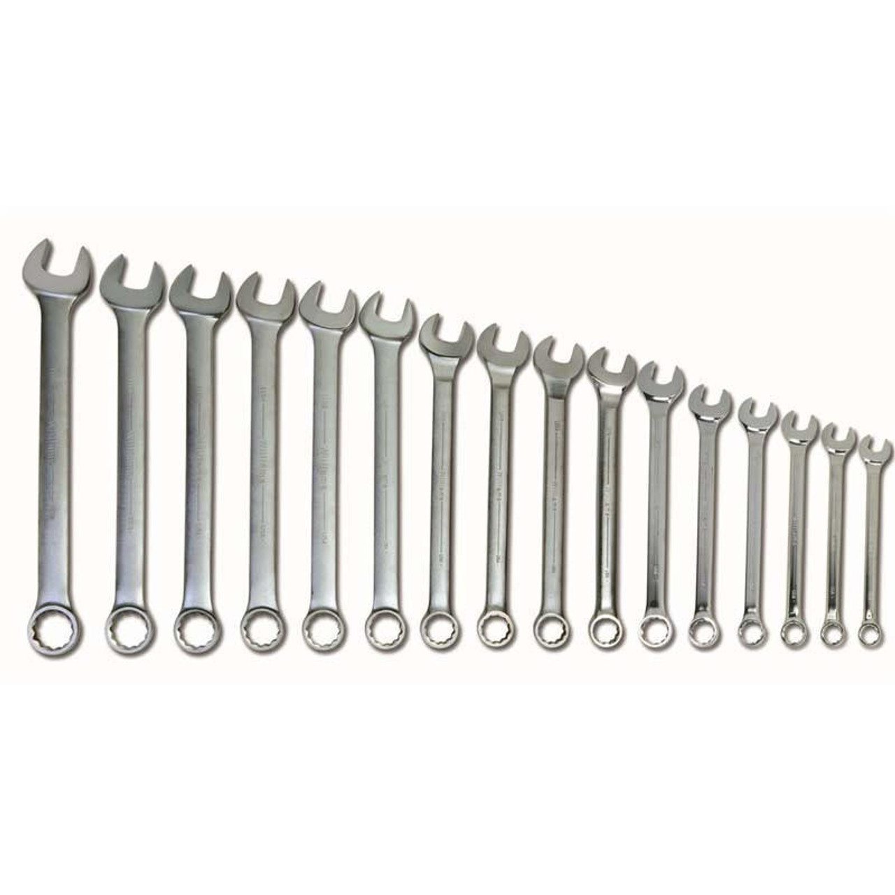 Williams 1-5/16 - 2-1/2" Williams Satin Combination Wrench Set 16 Pcs - WS-1176 