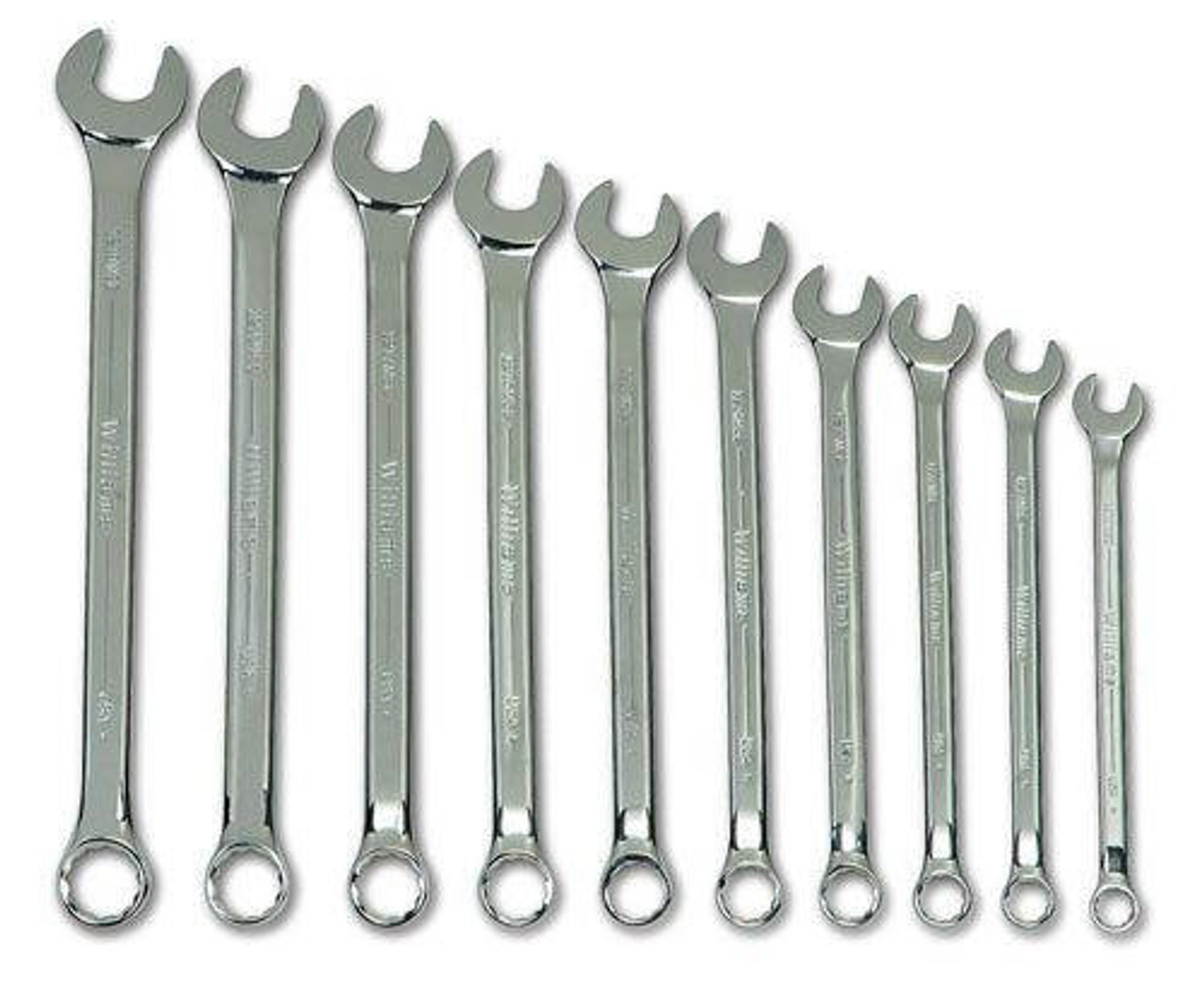 Williams 10 - 19 MM Williams High Polish Chrome Combination Wrench Set 10 Pcs - MWS-10A 