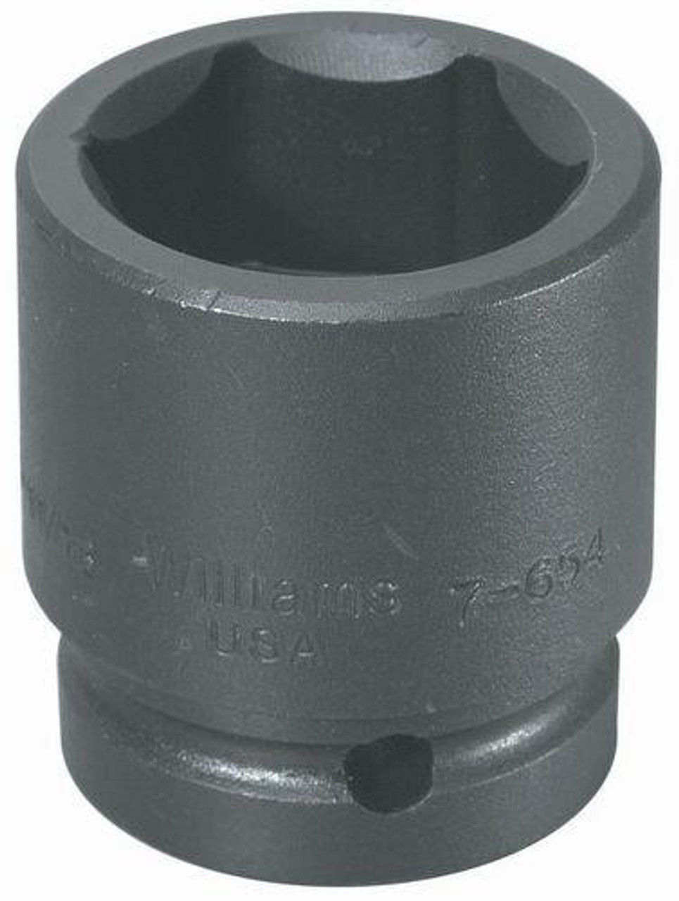 Williams Made In USA 3/4" Williams 1" Dr Shallow Impact Socket 6 Pt - 7-624 