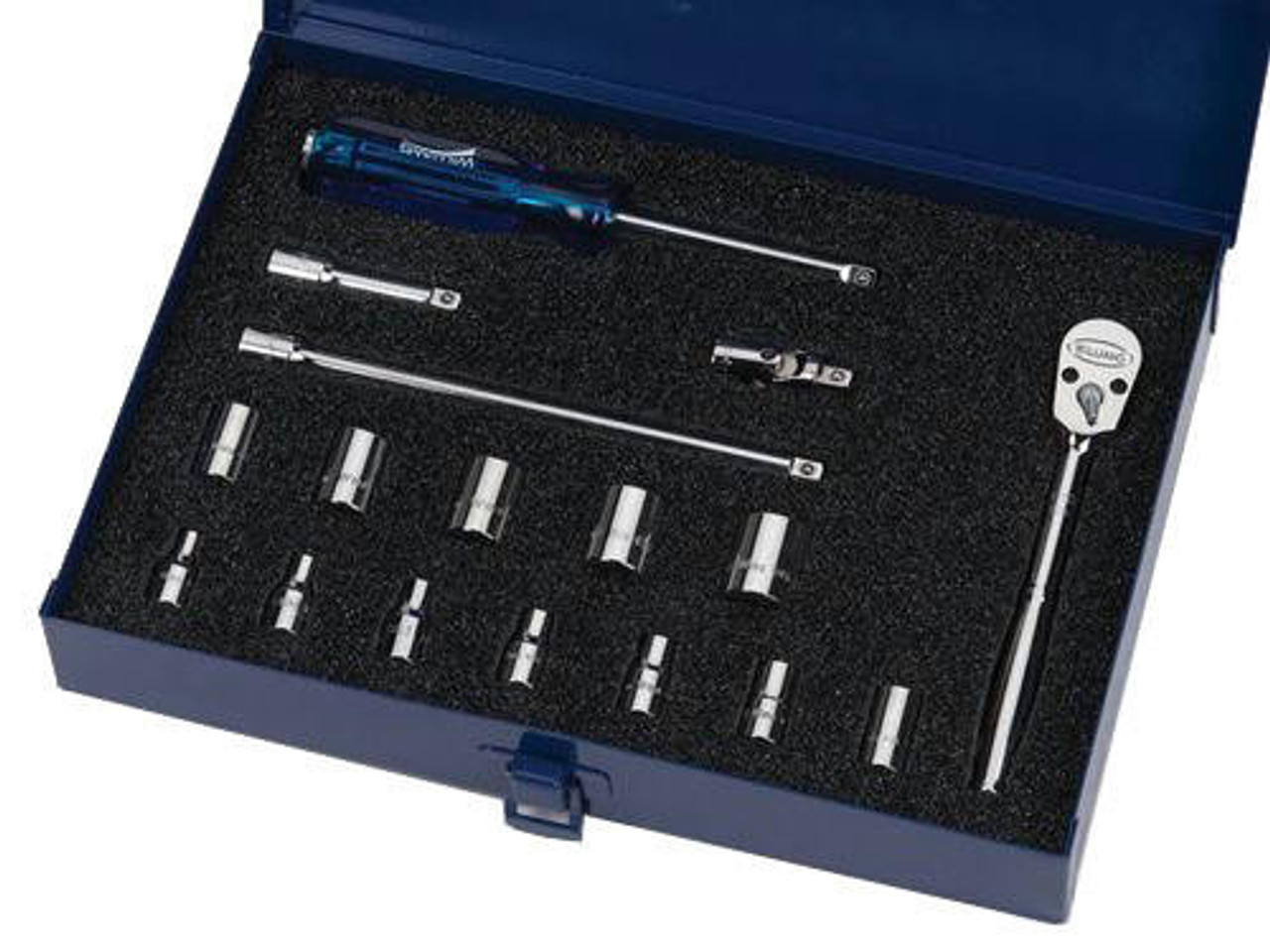 Williams 4 - 14MM Williams 1/4" Dr Shallow Socket Tool Set 6 Pt 17 Pcs - MSM-17HF 