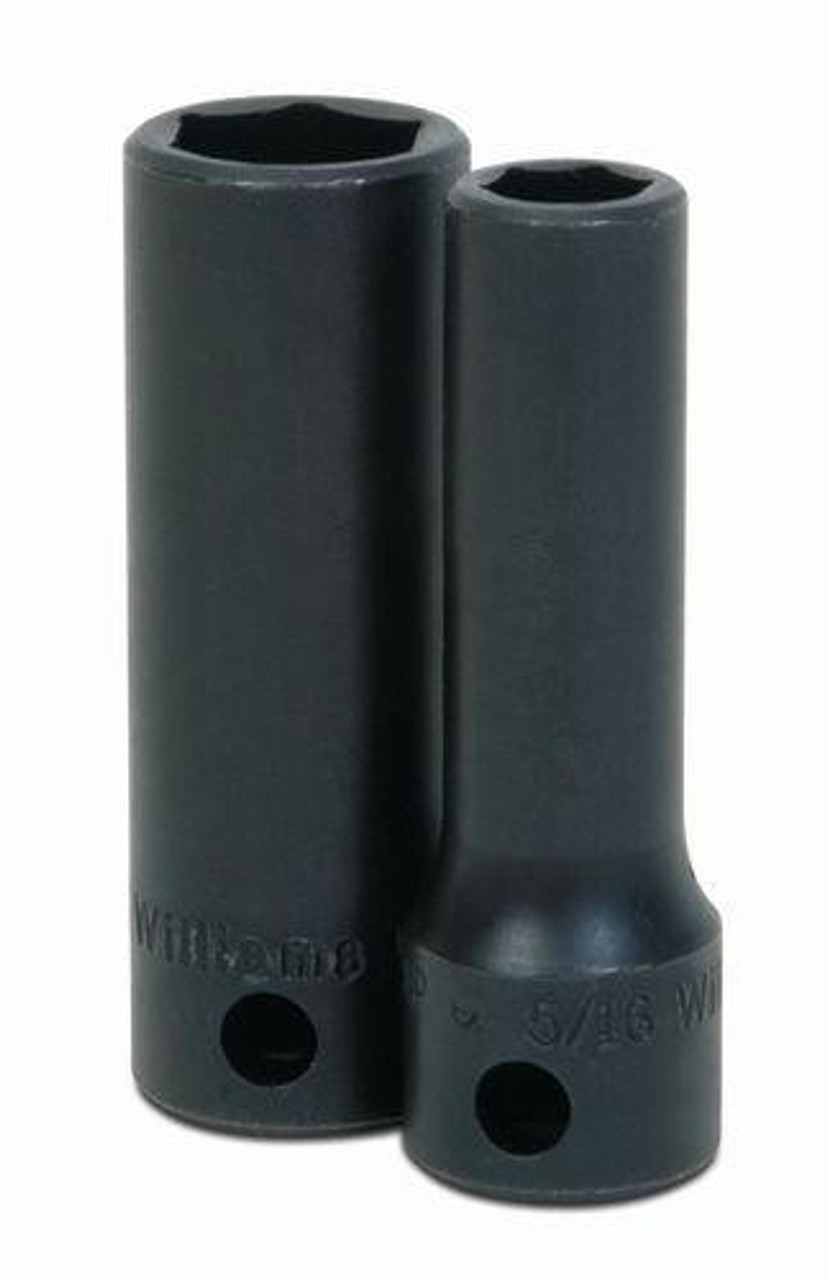 Williams Made In USA 11M Williams 3/8" Dr Deep Impact Socket 6 Pt - 12M-611 