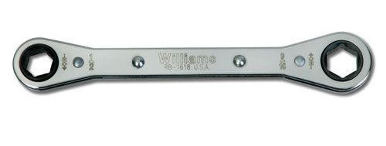 Williams 1/2 X 9/6" Williams Double Head Ratcheting Box Wrench 6 Pt - RB-1618 