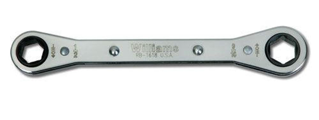 Williams 5/8 X 3/4" Williams Double Head Ratcheting Box Wrench 12 Pt - RB-2024 
