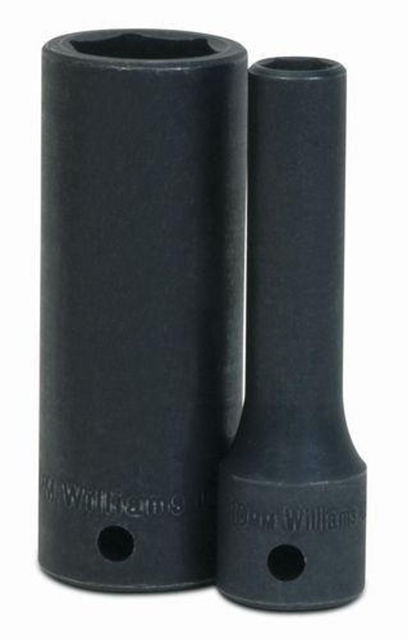 Williams Made In USA 15MM Williams 1/2" Dr Deep Impact Socket 6 Pt - 14M-615 