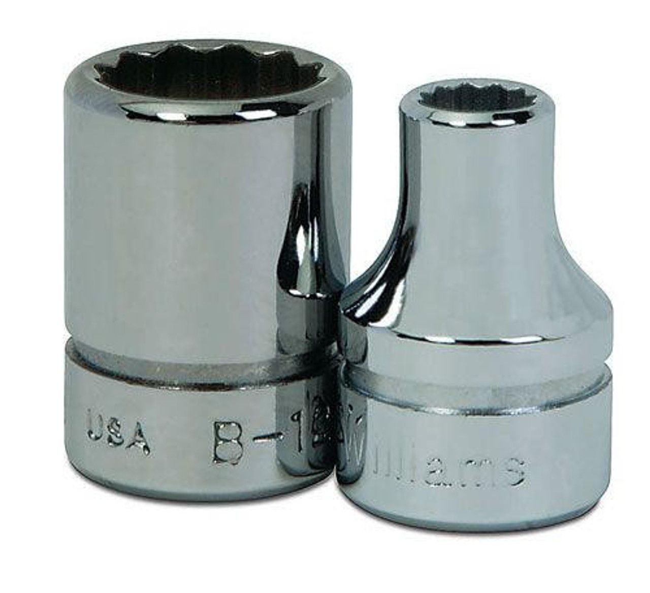 Williams Made In USA 12MM Williams 3/8" Dr Shallow Socket 12 Pt - BM-1212 