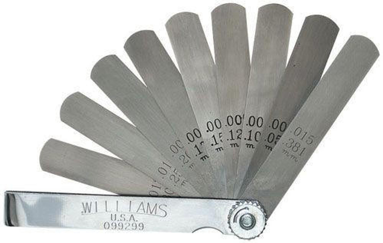  Williams 10 Blades Standard Feeler Gauge Set - GS-2 