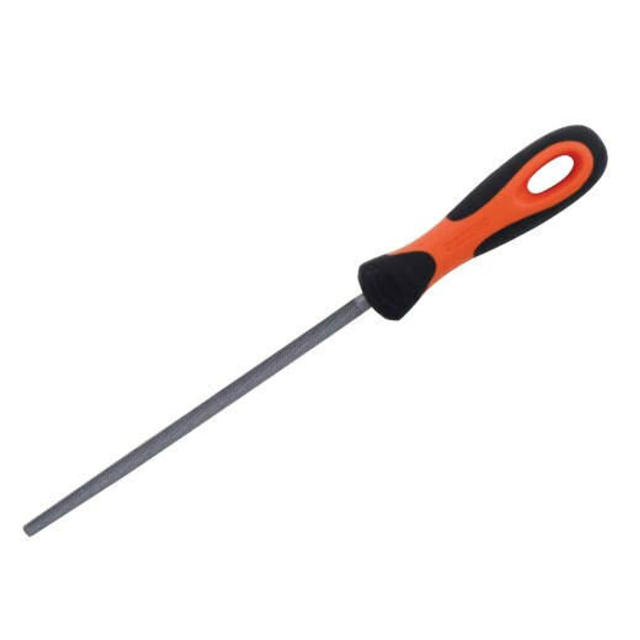 Bahco 10" Bahco 41 TPI Round Engineering File with Ergo Handle - Smooth Cut - 1-230-10-3-2 