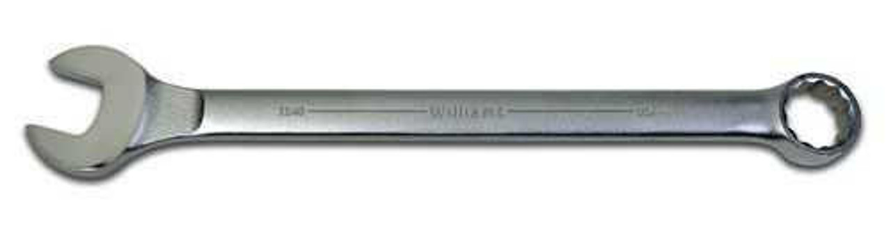 Williams 3-3/8" Williams Satin Chrome Combination Wrench 12 Pt - 1199B 