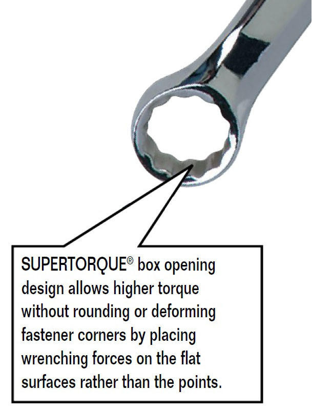 16MM Williams Satin Chrome Combination Wrench 12 Pt - 1216MSC Pro