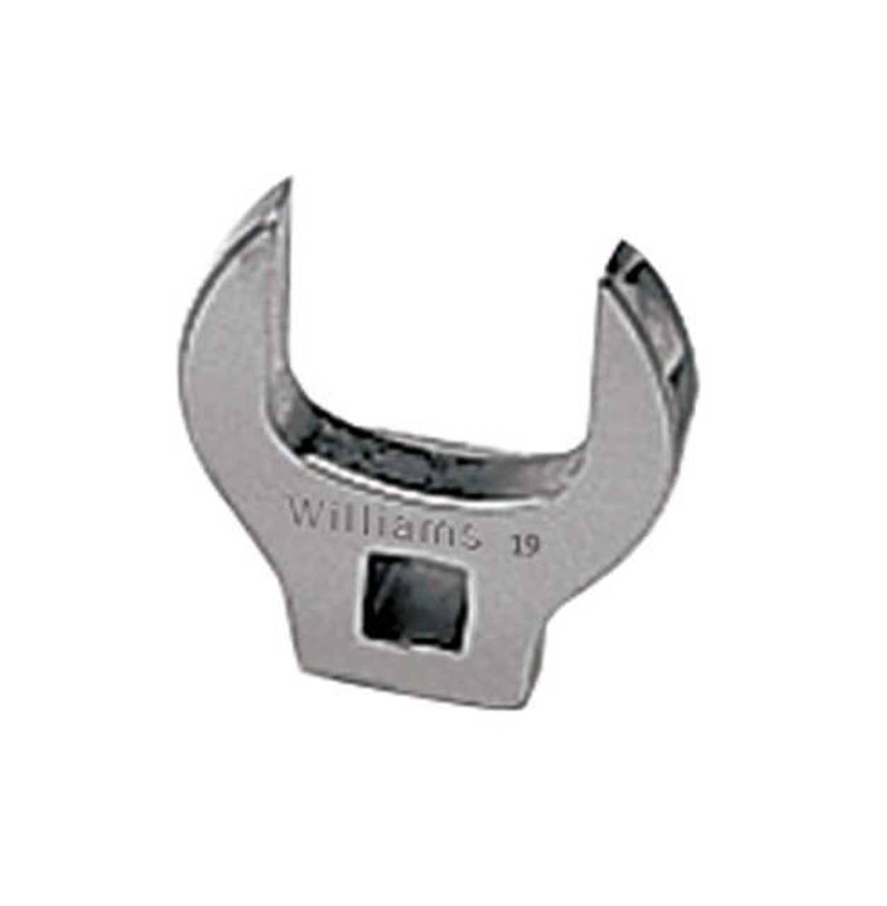 Williams Made In USA 21MM Williams Satin Chrome 3/8" Dr Open End Crowfoot Wrench - BCOM21 