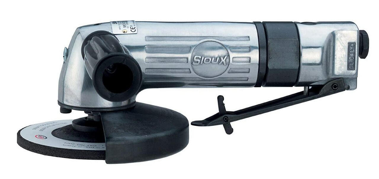  Sioux Tools 5268C 4-1/2" Right-Angle Heavy-Duty Wheel Grinder | 0.85 HP | 12000 RPM | 1/4" Air Inlet 