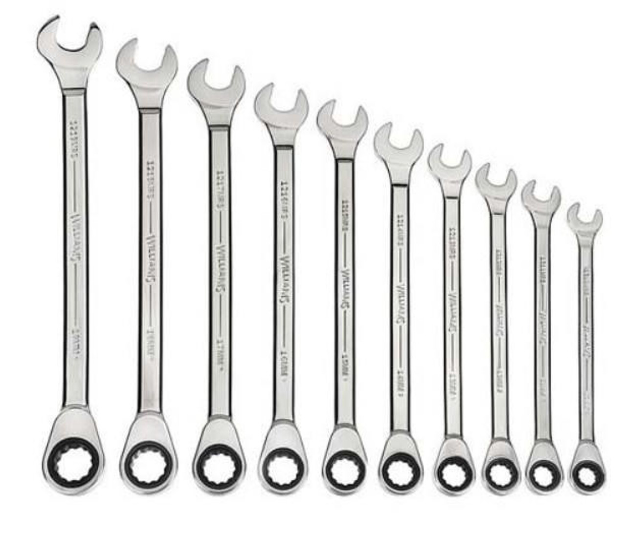 Williams 1/4 - 3/4" Williams Combination Ratcheting Wrench Set 10 Pcs - WS-1180RS 