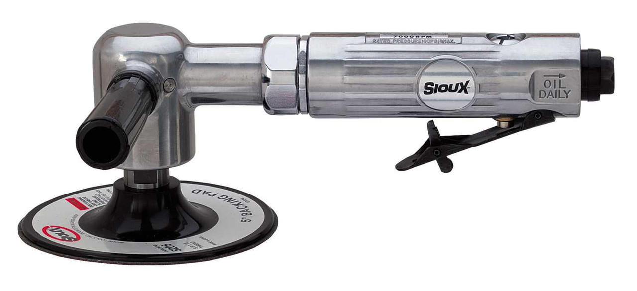  Sioux Tools 5265 Right Angle Air Disc Sander | 7000 RPM | 5/8"-11 Spindle Thread | Rear Exhaust 