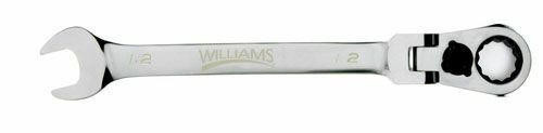 Williams 15MM Williams Flex Head Reversible Ratcheting Comb Wrench 12 Pt - 1215MRCF 