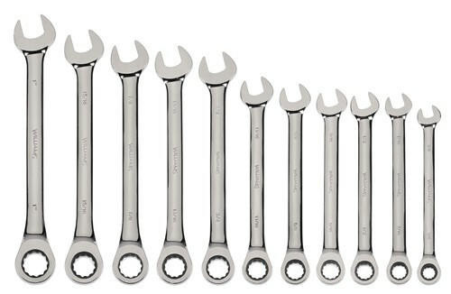 Williams 3/8 - 1" Williams Combination Ratcheting Wrench Set 11 Pcs - WS-1121NRC 
