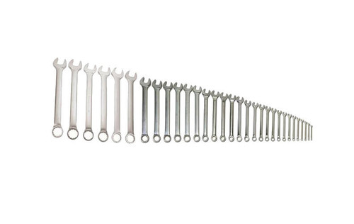 Williams 1/4 - 2-1/2" Williams Satin Combination Wrench Set Chrome 32 Pcs - WS-1191SC 