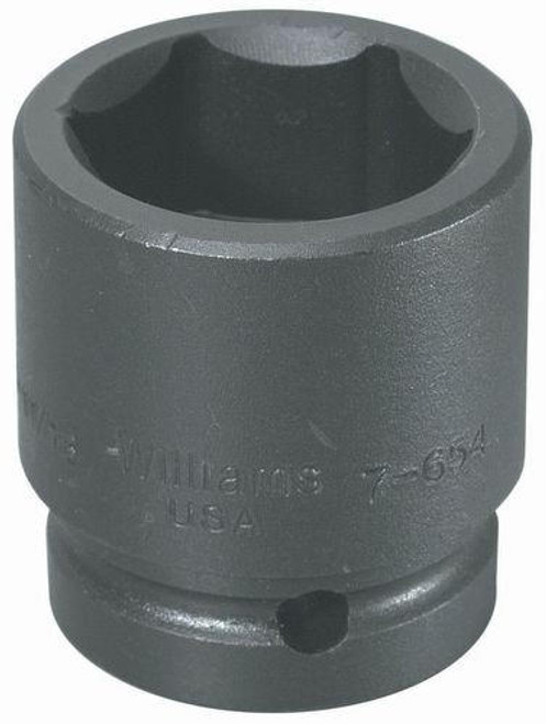 Williams Made In USA 3 1/8" Williams 1" Dr Shallow Impact Socket 6 Pt - 7-6100 
