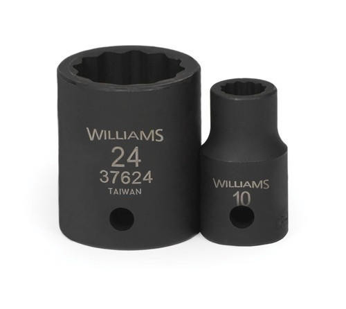 Williams 15MM Williams 1/2" Dr Shallow Impact Socket 12 Pt - 37615 