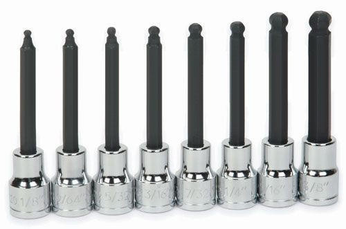 Williams 1/8 - 3/8" Williams 3/8" Dr Long Ball Hex Bit Socket Set 8 Pcs - 31947 