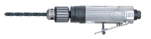  Sioux Tools 5434 Non-Reversible Inline Air Drill | 3/8" Keyed Chuck | 2500 RPM | 3/8"-24 Spindle Thread 