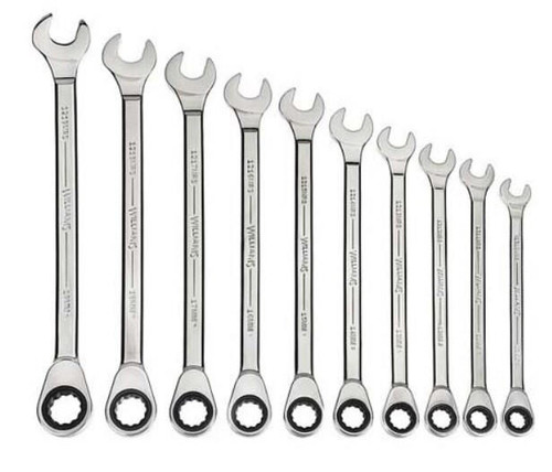 Williams 10 - 19mm Williams Combination Ratcheting Wrench Set 10 Pcs - MWS-10RS 