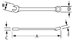 Williams High Polish Chrome Supercombo Combo Wrench 12 Point 12MM 1212MSC