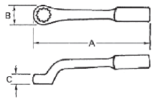 Williams Offset Pattern Box End Wrench 2-9/16 / 65M 8815W