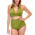 Pin Up Two Piece Swimsuit - Olive