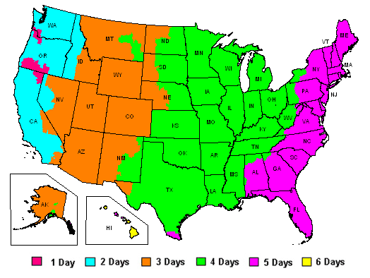 fedex zone chart 2019