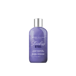 This Stainless Steel Color Enhancing and Conditioner, infused with mica and grape seed extracts, nourishes, strengthens and smooths. It’s a paraben-free moisture rich conditioning formula that strengthens, hydrates and adds shines while neutralizing yellow, orange and brassy tones without weighing your hair down. SHIPS DECEMBER 10TH.