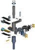 3D model exploded view of LRT68 reversing switch moving contact assembly