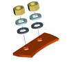 3D model of neutral stationary contact and hardware