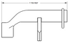 2D side view of part with length dimension