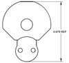 2D front view of part with height dimension shown