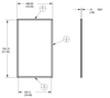 2D drawing of UZD BUE motor drive door gasket kit