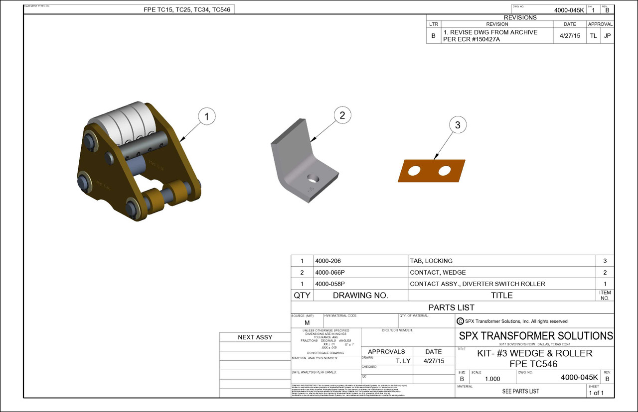 Wedge & Roller Kit - OEM Kit #3