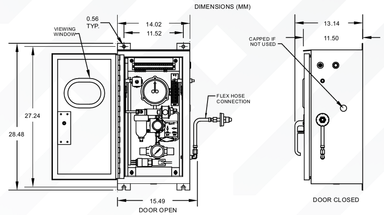 Drawing of N2-0 showing reference dimensions