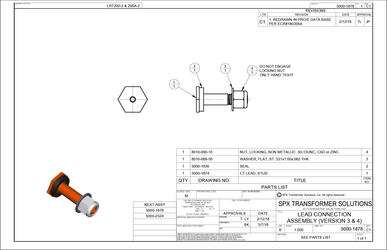 Lead Connector Assembly (Ver 3/4)