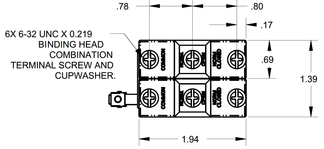 Drawing of part showing reference dimensions