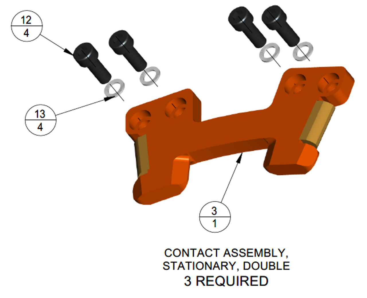 UZE double stationary contact